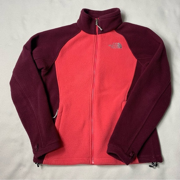 North Face Color Block Fleece Zip up Jacket - Picture 2 of 9